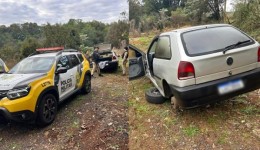 Veículo furtado é encontrado depenado