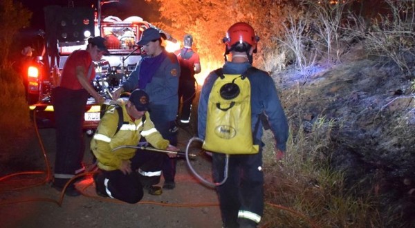 Bombeiros levam mais de 10 horas para combater incêndio em vegetação