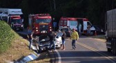 Grave acidente na BR 163 envolvendo três veículos
