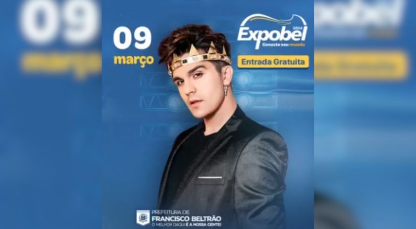 Logo mais Luan Santana retorna à Expobel em Francisco Beltrão com show gratuito para os fãs