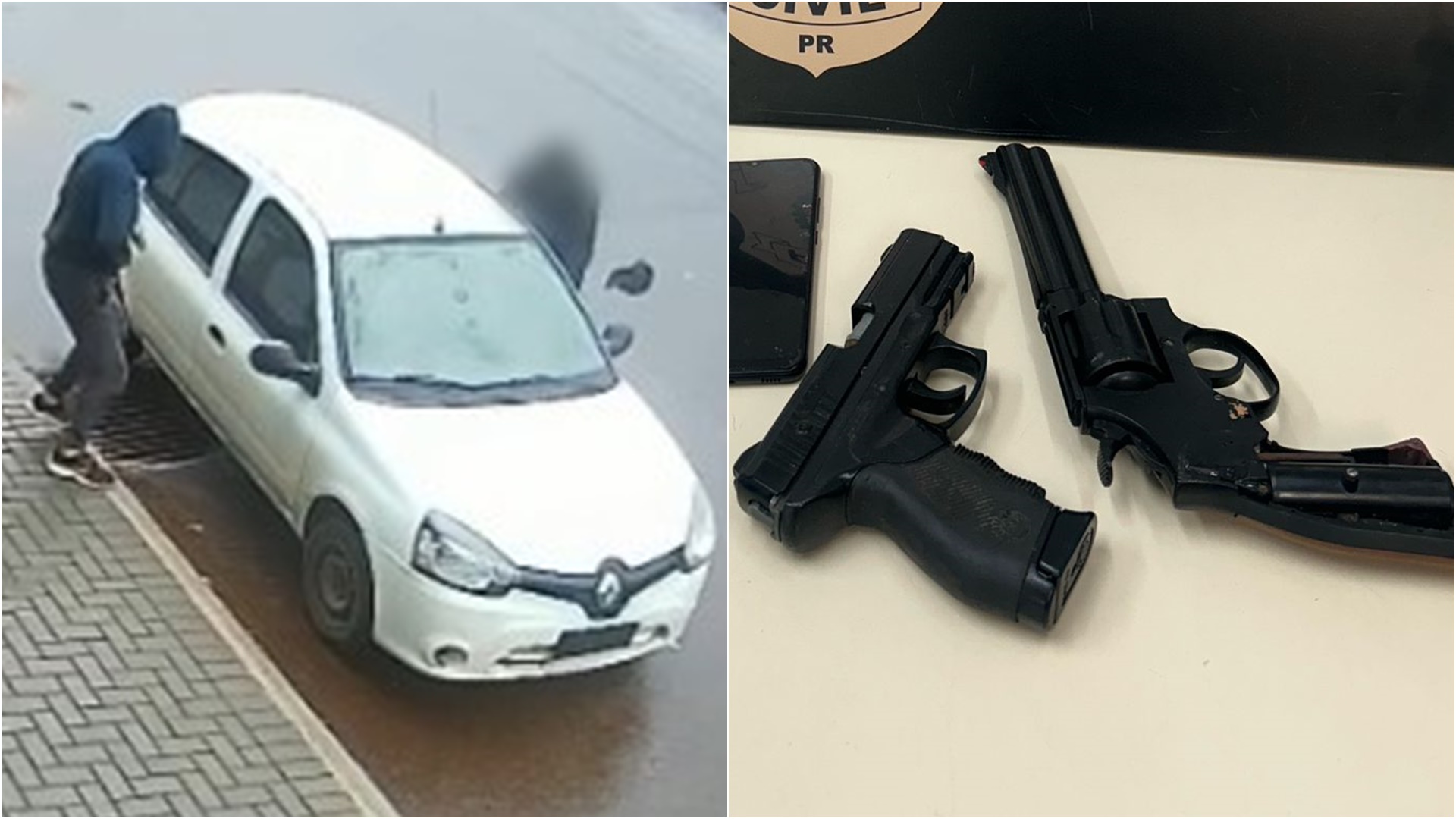 Trio é preso em flagrante por assalto a livraria no centro de Marmeleiro
