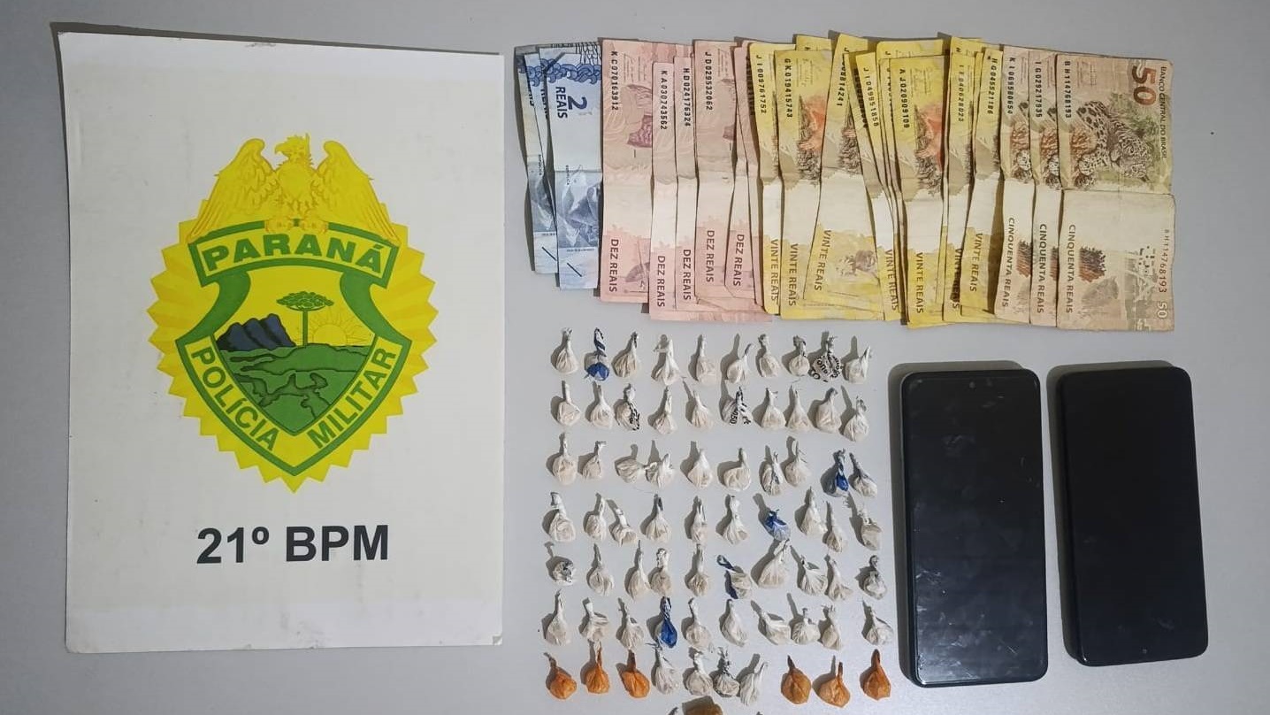 Polícia Militar de Dois Vizinhos prende dois homens por tráfico de drogas