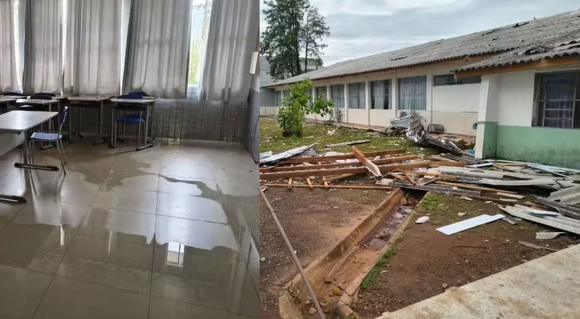 Temporais danificam mais de 1,3 mil casas, deixam milhares de pessoas afetadas e suspendem aulas no Paraná