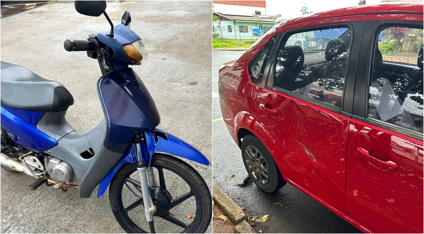 Acidente entre moto e carro mobiliza o SAMU em Coronel Vivida