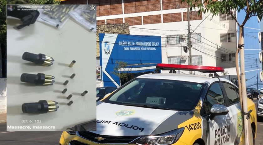 Alunos do Colégio Suplicy foram encaminhados para delegacia de Beltrão