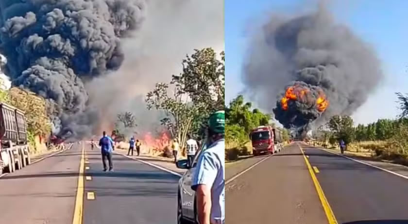 Tragédia na BR-163: o que se sabe sobre acidente com explosão de carretas que deixou 4 mortos em MS