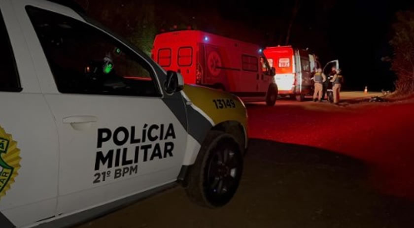 Homem morre após colisão entre carro e moto na PR-884 em Renascença
