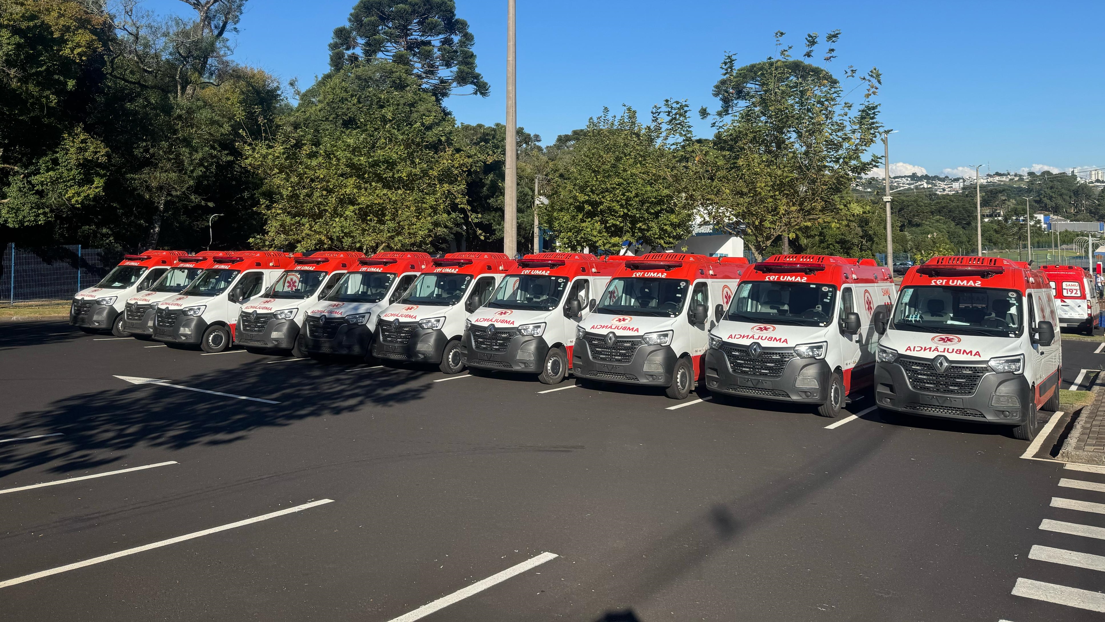 10 novas ambulâncias do SAMU chegam para renovar a frota de 7 municípios do Sudoeste