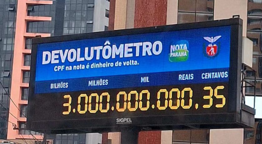 Programa Nota Paraná alcança a marca de R$ 3 bilhões devolvidos aos contribuintes