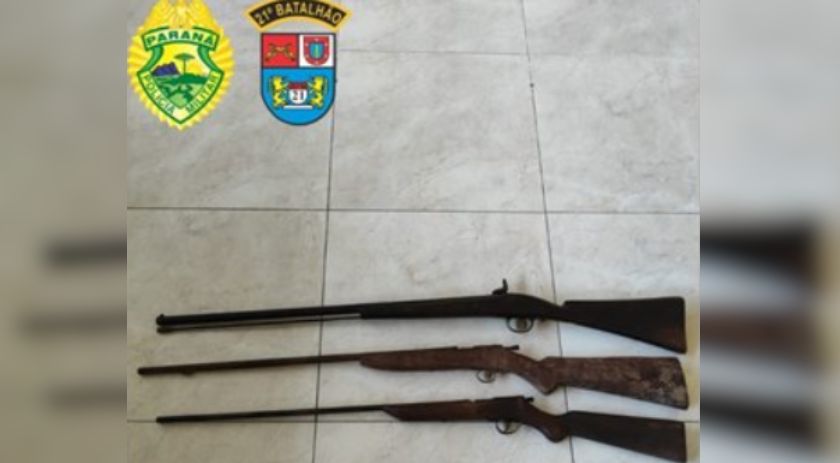 Homem é preso na zona rural de Francisco Beltrão por posse ilegal de armas de fogo