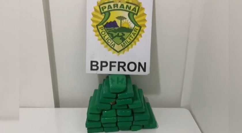 BPFRON apreende 17,3 kg de maconha em Santo Antônio do Sudoeste