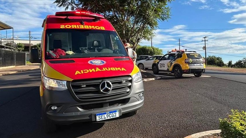 Colisão traseira e registrada em Coronel Vivida