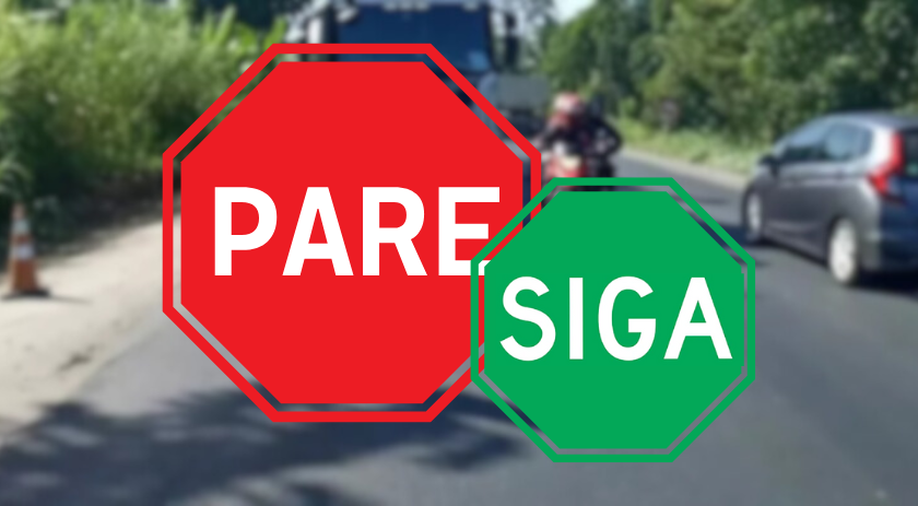 Obras com sistema pare e siga exigem atenção nesta sexta-feira