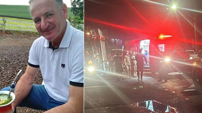 Homem morre após acidente entre camionete e caminhão