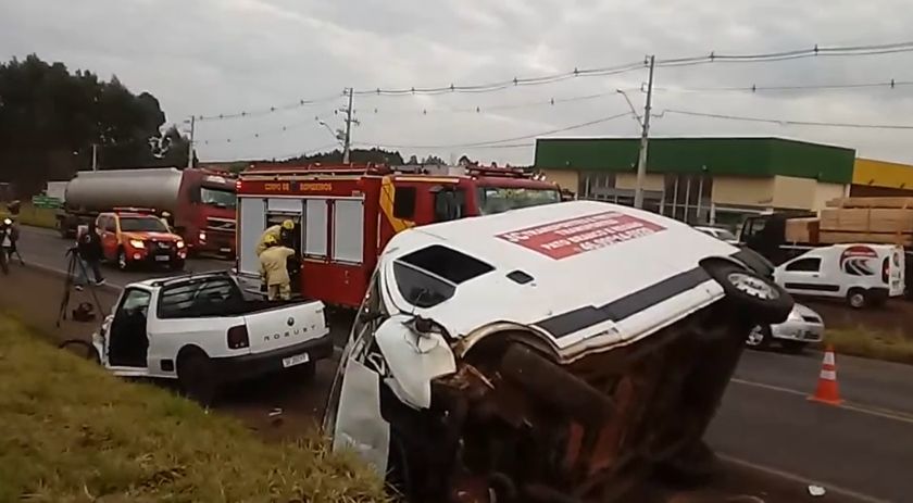 Acidente grave na PR-280 em Pato Branco deixa três feridos