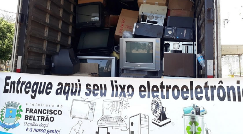 Campanha coleta lixo eletroeletrônico em Francisco Beltrão