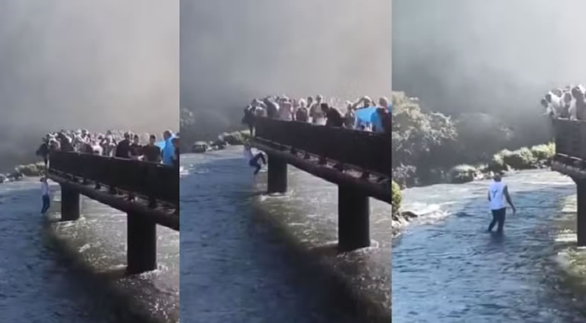 Turista que pulou nas Cataratas do Iguaçu para pegar celular é multado em quase R$ 8 mil