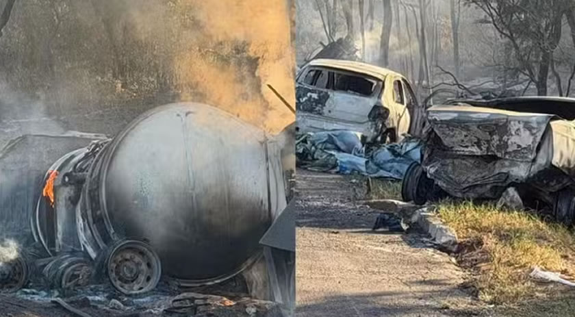 Batida seguida de explosão deixa quatro mortos na BR-163, em MS