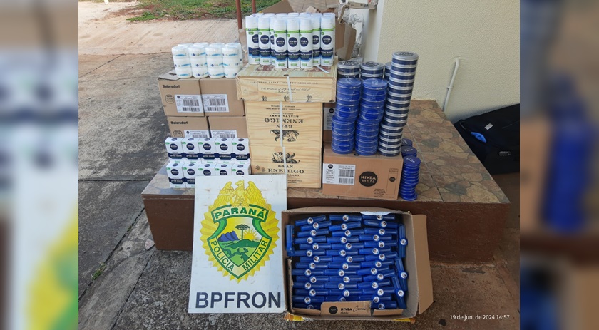 Mulher é flagrada com produtos descaminhados durante operação da Polícia Militar