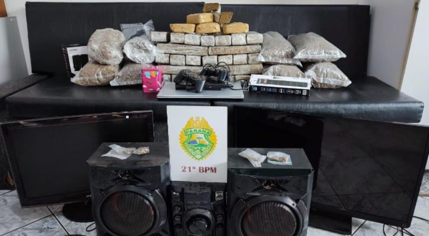 Polícia Militar apreende mais de 34 kg de maconha no bairro Aeroporto após denúncia