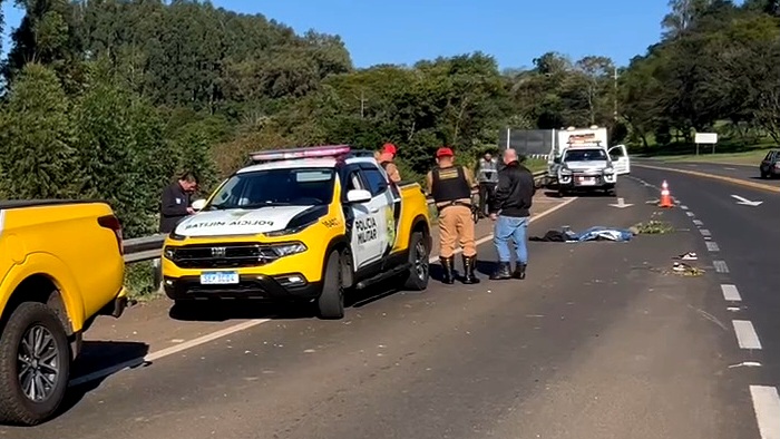Mulher morre atropelada na PR 483 em Francisco Beltrão