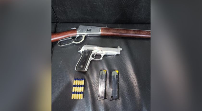 Polícia Militar atende ocorrência e apreende armas no interior Francisco Beltrão