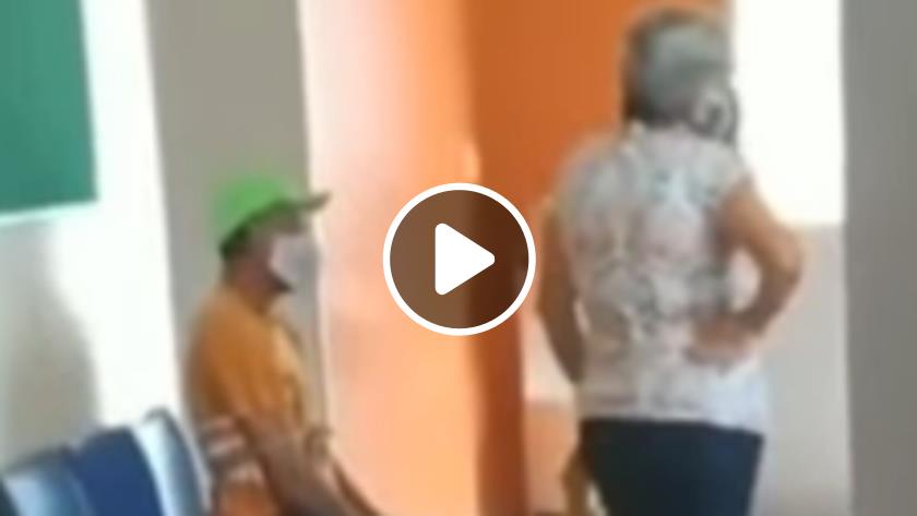 Mulher leva o marido amarrado para se vacinar contra Covid-19