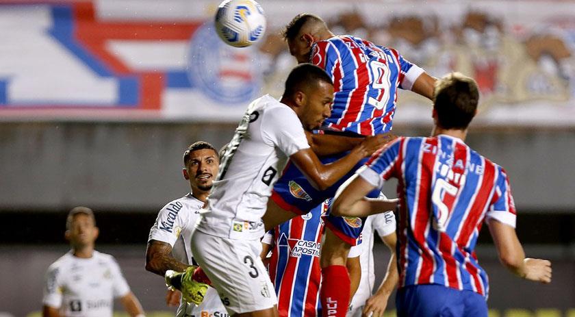 Bahia atropela o Santos em sete minutos e larga com vitória no Brasileirão