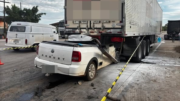 Jovem morre em acidente na BR-163, em Capitão Leônidas Marques