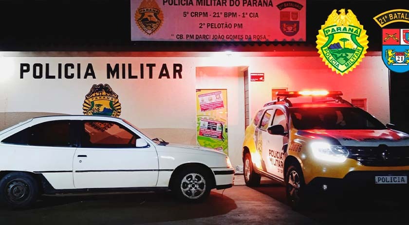 Homem é preso em Marmeleiro com carro furtado e atraso na pensão alimentícia