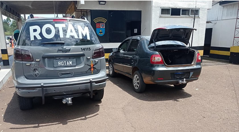 Homem é preso e veículo pronto para transporte de contrabando é apreendido, no posto da PRE
