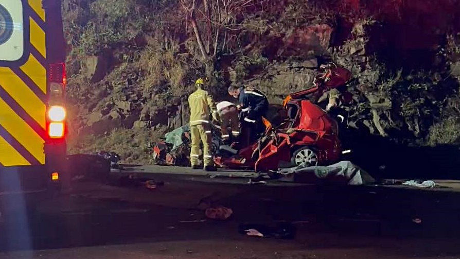 Acidente na PR-483 em Francisco Beltrão deixa um morto e dois feridos