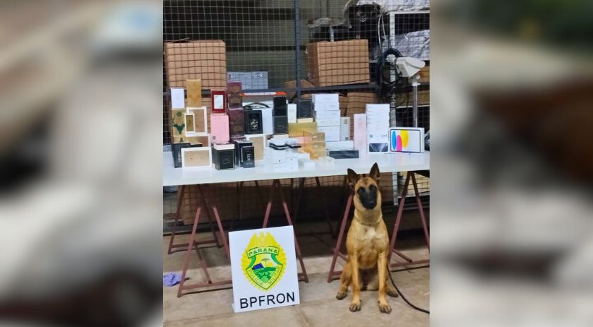 BPFRON apreende eletrônicos e perfumes em ônibus interestadual