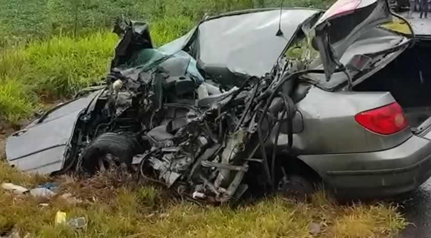 Pai e filha perdem a vida em grave acidente na BR-373