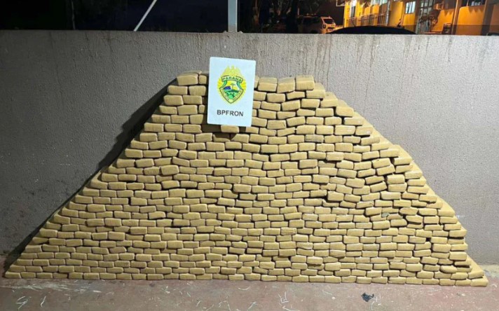 Mais de meia tonelada de maconha é apreendida pela PMPR