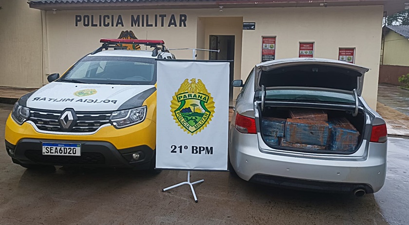 Veículo abandonado com quase 200kg de maconha é apreendido pela PM