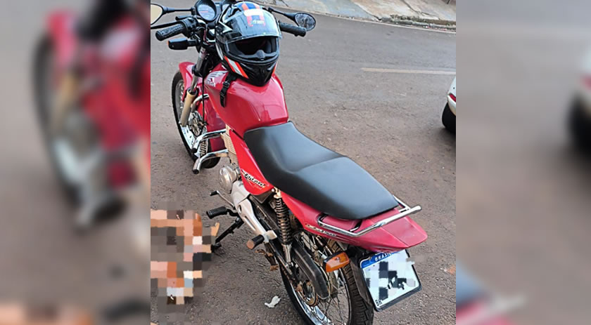 Motocicleta furtada em Campo Erê é recuperada pela Polícia Militar