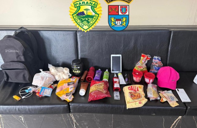 Polícia Militar prende autor de furto e recupera objetos