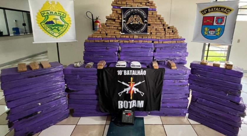 Policiais do Paraná apreendem 3 toneladas de maconha em janeiro, mais do que em 2022 inteiro