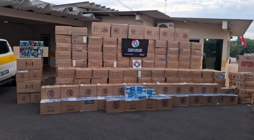 Carga de cigarros avaliada em R$ 1,2 milhão é apreendida em Abelardo Luz