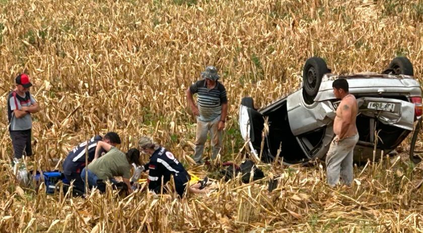 Acidente na PR-158 deixa jovem ferida em Coronel Vivida
