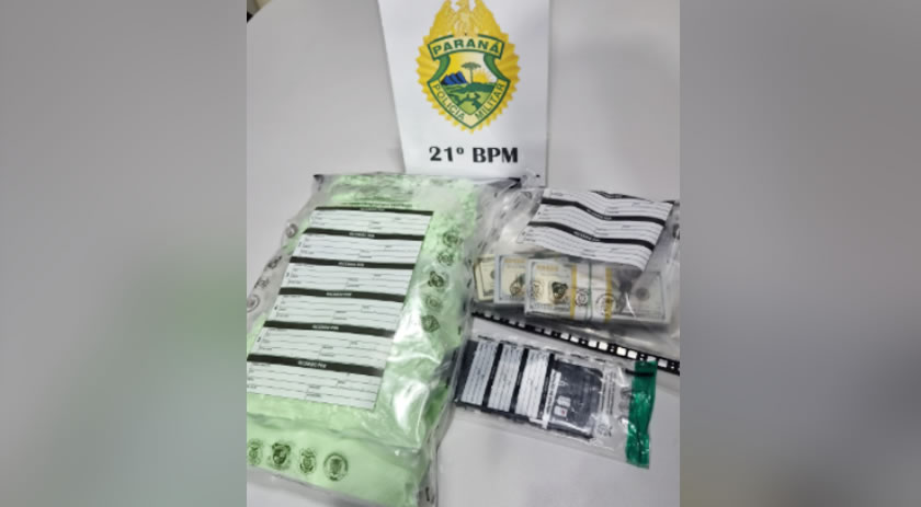 Homem é preso com mais de 3 kg de ecstasy e US$ 23,2 mil na BR-280, no Paraná