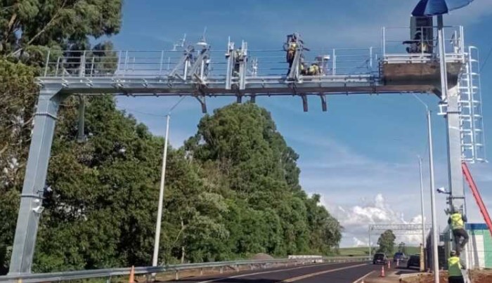 Pedágio começa a ser instalado na PRC-280, em Vitorino