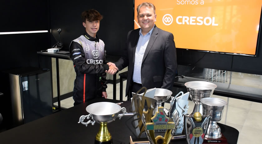 Cresol renova contrato com o piloto Dudu do Kart
