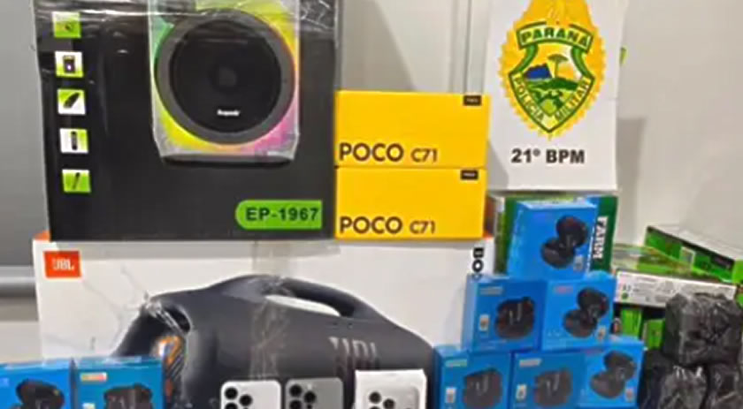 Veículo carregado com mercadorias ilegais do Paraguai é apreendido