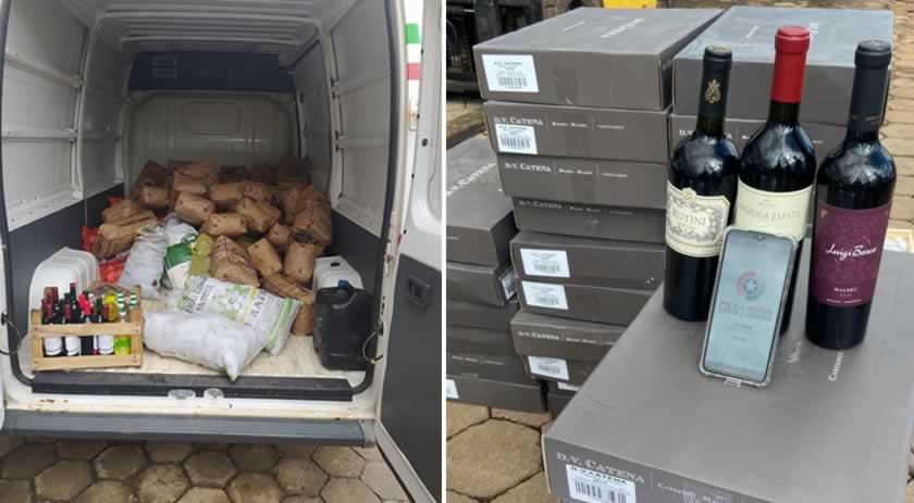Dionísio Cerqueira  Carga de vinho contrabandeada avaliada em R$ 75 mil é apreendida pela PM