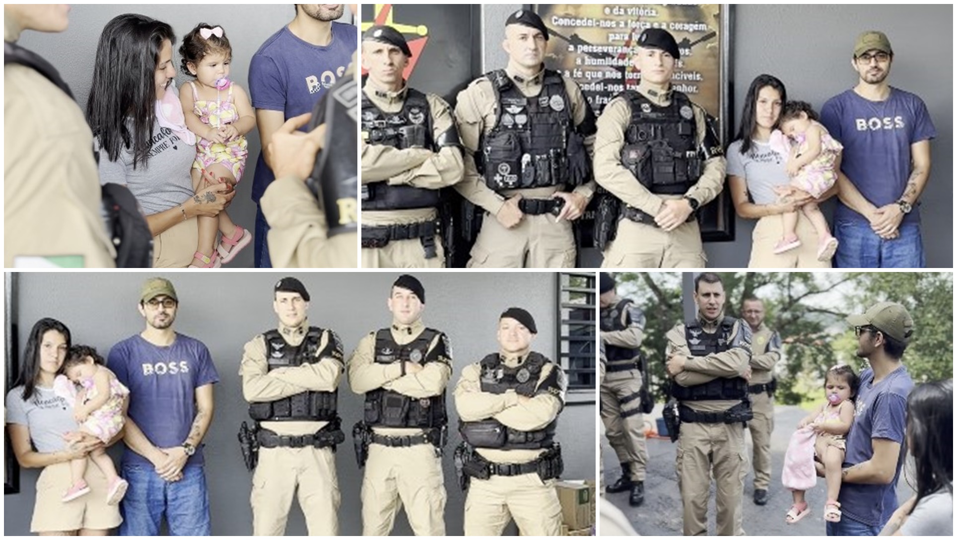 Pais agradecem a ROTAM pelo resgate da filha; criança passa bem