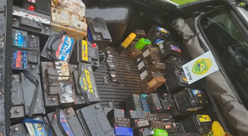 Homem é preso com 109 baterias de origem argentina