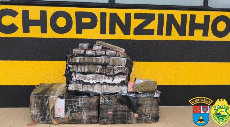 Quatro pessoas são detidas com mais de 120 kg de maconha na PR-281