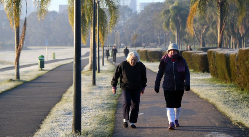 Simepar indica frio rigoroso no fim de semana, com temperaturas negativas no Sul do Estado
